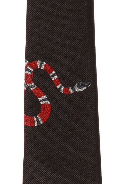 gucci black kingsnake tie